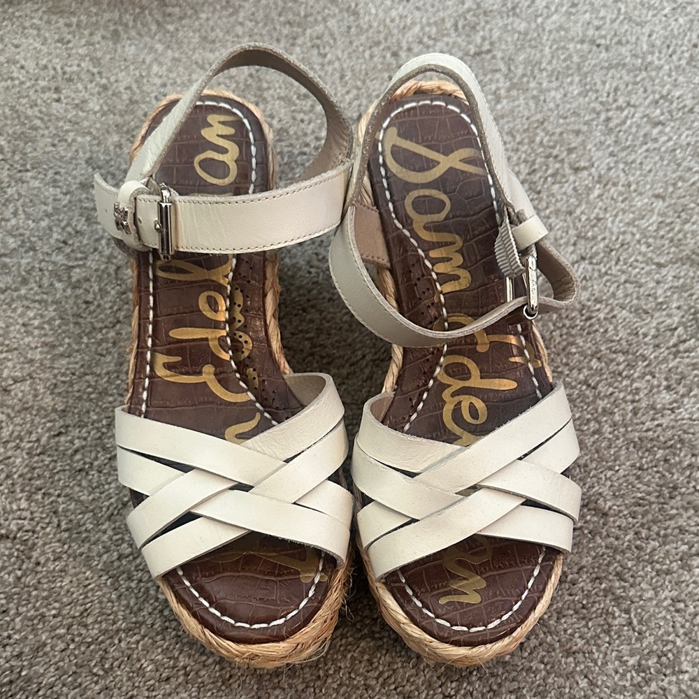 Sam Edelman Tan Espadrille Wedges